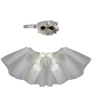 Newborn Ivory Tutu Set, Halloween Photography Prop